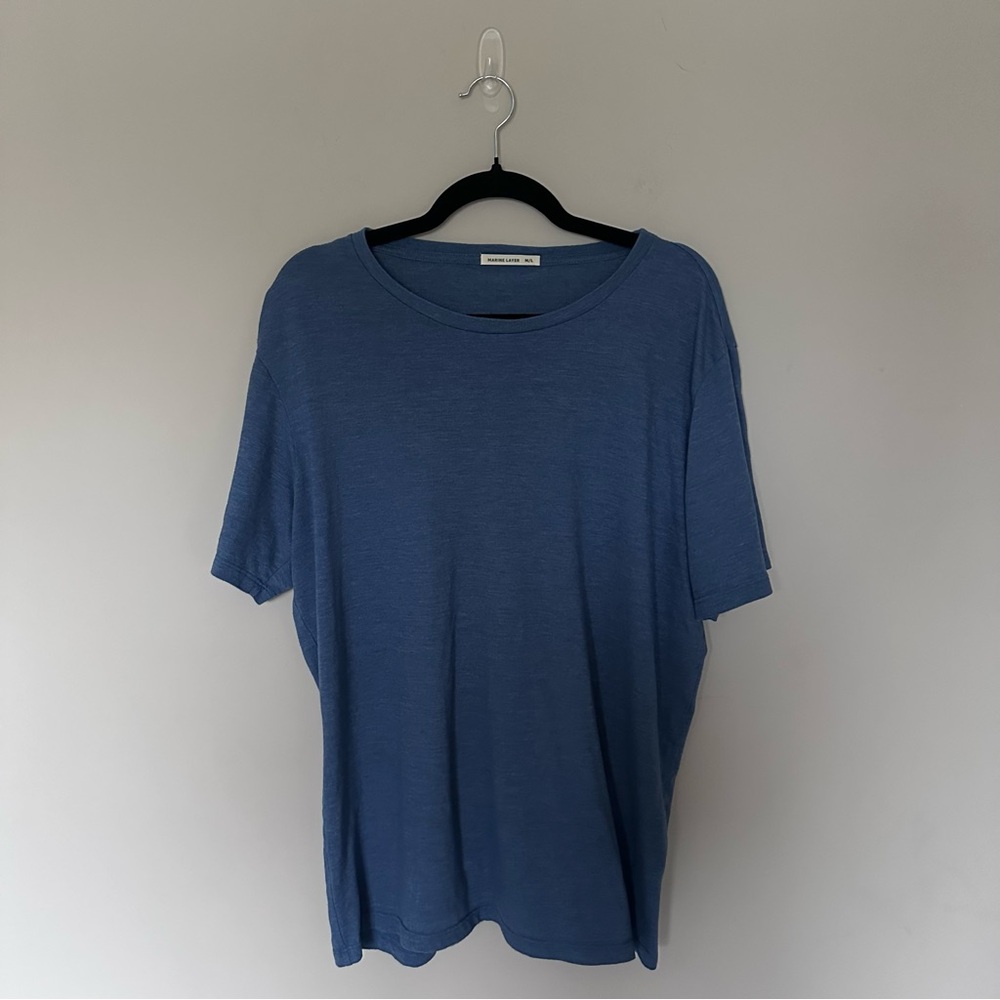 Men's Blue Crewneck T-Shirt